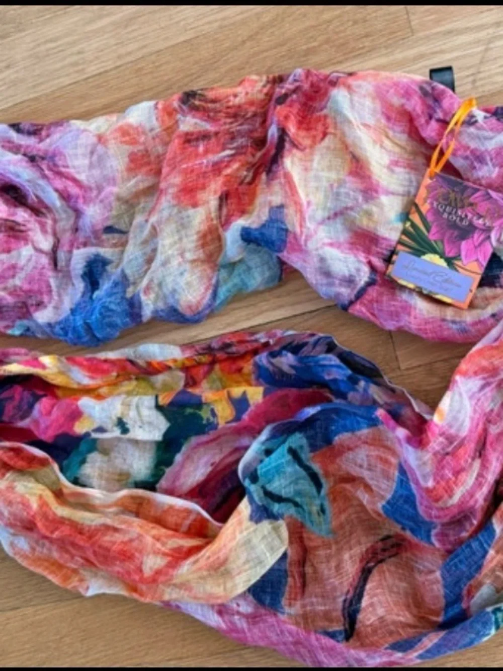 Exquisitely Bold Limited Edition Luxury Linen Floral Scarf